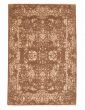 Transitional Brown Area rug 4x6 Indian Hand-knotted 350219