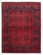 Bordered  Traditional Red Area rug 4x6 Afghan Hand-knotted 359502