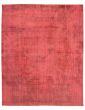 Bordered  Transitional Red Area rug 9x12 Turkish Hand-knotted 360484