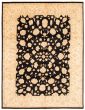 Bordered  Traditional Black Area rug 9x12 Pakistani Hand-knotted 362415