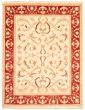 Bordered  Traditional Ivory Area rug 9x12 Afghan Hand-knotted 362426