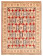 Bordered  Traditional Red Area rug 9x12 Afghan Hand-knotted 363316