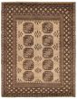Bordered  Tribal Grey Area rug 5x8 Afghan Hand-knotted 367260