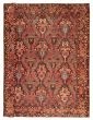 Bordered  Vintage/Distressed Red Area rug 10x14 Persian Hand-knotted 372520