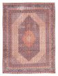 Bordered  Vintage/Distressed Ivory Area rug 9x12 Turkish Hand-knotted 378134