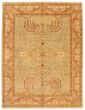 Bordered  Transitional Green Area rug 9x12 Indian Hand-knotted 378612