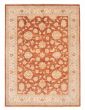 Bordered  Traditional Brown Area rug 6x9 Pakistani Hand-knotted 378953