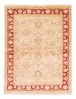 Bordered  Traditional Yellow Area rug 3x5 Afghan Hand-knotted 379294