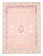 Bordered  Transitional Pink Area rug 9x12 Pakistani Hand-knotted 381779