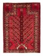 Bordered  Tribal Red Area rug 4x6 Persian Hand-knotted 383870