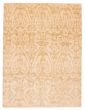 Transitional Ivory Area rug 9x12 Indian Hand-knotted 386629