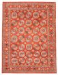 Bordered  Traditional Brown Area rug 9x12 Afghan Hand-knotted 387530