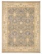 Bordered  Vintage/Distressed Grey Area rug 6x9 Indian Hand-knotted 392217