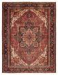 Geometric  Vintage/Distressed Red Area rug 9x12 Turkish Hand-knotted 392900
