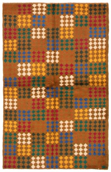 Bohemian  Tribal Ivory Area rug 3x5 Afghan Hand-knotted 353957
