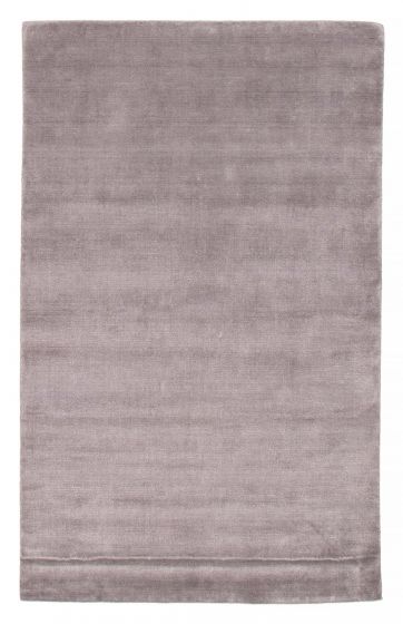 Solid  Transitional Grey Area rug 5x8 Indian Hand Loomed 383001