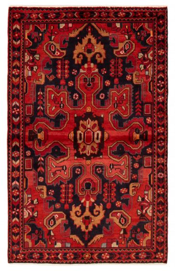 Traditional  Tribal Red Area rug 4x6 Turkish Hand-knotted 394080