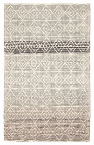 Braided  Transitional Grey Area rug 5x8 Indian Braid weave 394149