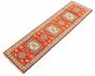 Indian Royal Kazak 2'8" x 9'8" Hand-knotted Wool Dark Copper Rug