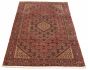 Bordered  Traditional Red Area rug 5x8 Persian Hand-knotted 324163