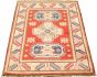 Bordered  Traditional Red Area rug 3x5 Afghan Hand-knotted 330300