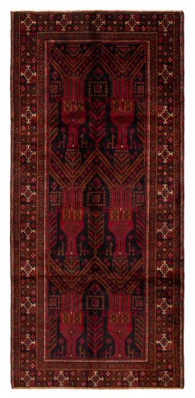 Traditional  Tribal Black Area rug Unique Afghan Hand-knotted 390036
