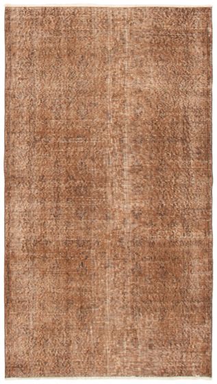 Overdyed  Transitional Brown Area rug 4x6 Turkish Hand-knotted 361224