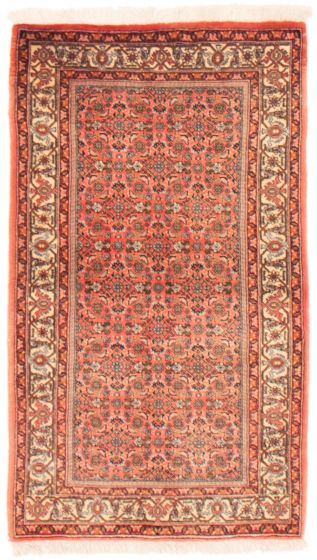 Bordered  Traditional Brown Area rug 3x5 Persian Hand-knotted 371790