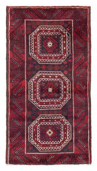 Bordered  Tribal Blue Area rug 3x5 Afghan Hand-knotted 384748