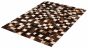Argentina Cowhide Patchwork 5'4" x 7'7" Handmade Leather Rug 