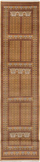 Traditional Orange Runner rug 15-ft-runner Pakistani Hand-knotted 229219