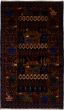 Bordered  Tribal Brown Area rug 3x5 Afghan Hand-knotted 278664