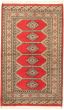 Bordered  Tribal Red Area rug 3x5 Pakistani Hand-knotted 326064