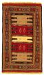 Bordered  Tribal Brown Area rug 3x5 Turkish Flat-weave 333525