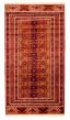 Bordered  Tribal Brown Area rug 5x8 Turkmenistan Hand-knotted 351615