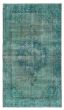 Bordered  Transitional Green Area rug 3x5 Turkish Hand-knotted 362041