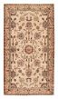 Bordered  Vintage Ivory Area rug 4x6 Turkish Hand-knotted 367467