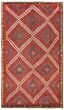 Flat-weaves & Kilims  Geometric Red Area rug Unique Turkish Flat-Weave 369879