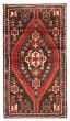 Bordered  Traditional Black Area rug 3x5 Persian Hand-knotted 371857