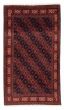 Bordered  Tribal Brown Area rug 3x5 Persian Hand-knotted 383550