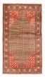 Bordered  Vintage/Distressed Brown Area rug 4x6 Persian Hand-knotted 385151
