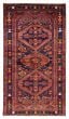 Bordered  Tribal Blue Area rug 4x6 Turkish Hand-knotted 389134