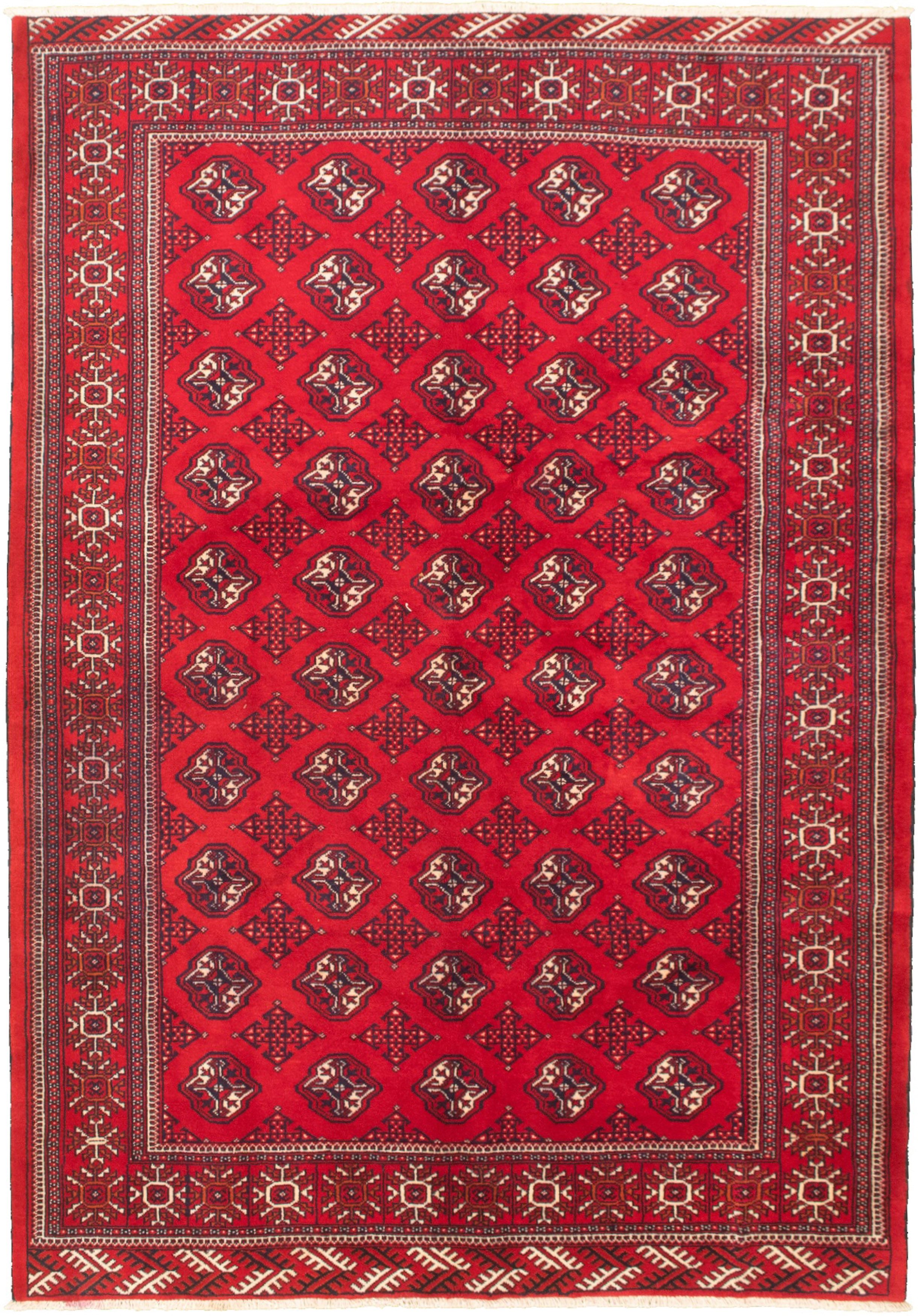 Russia Shiravan Bokhara 6 X 9 7 Hand Knotted Wool Red Rug Ecarpetgallery