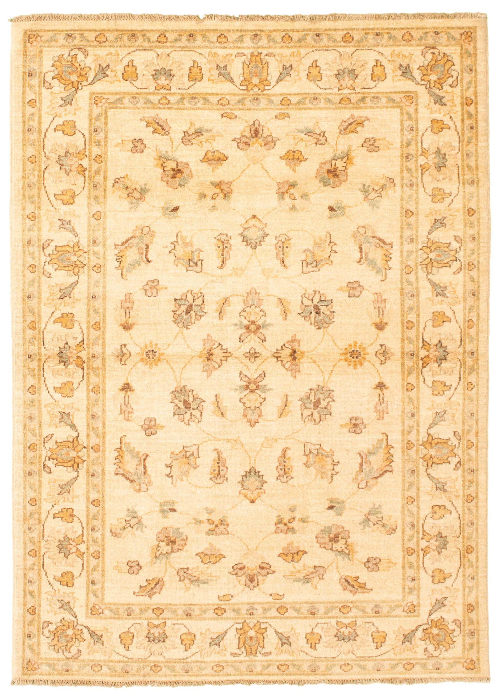 eCarpet Gallery Area Rug for Living Room 364783 Bedroom Hand-Knotted Wool Rug Kashkuli Gabbeh Gabbeh Yellow Rug 4'0 x 5'9 