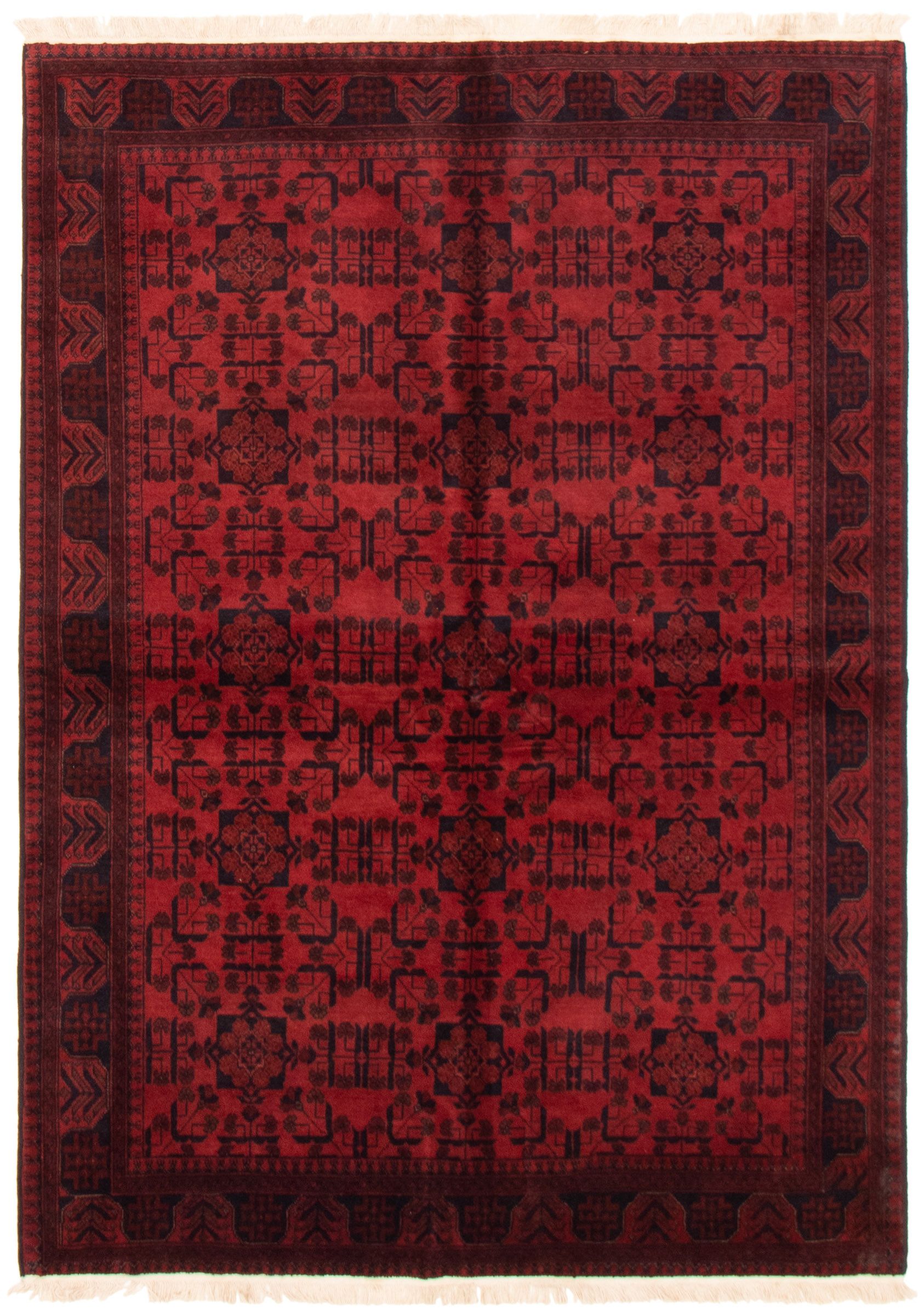 Hand Knotted Wool Red Rug Ecarpetgallery, 7 X 8 Area Rugs