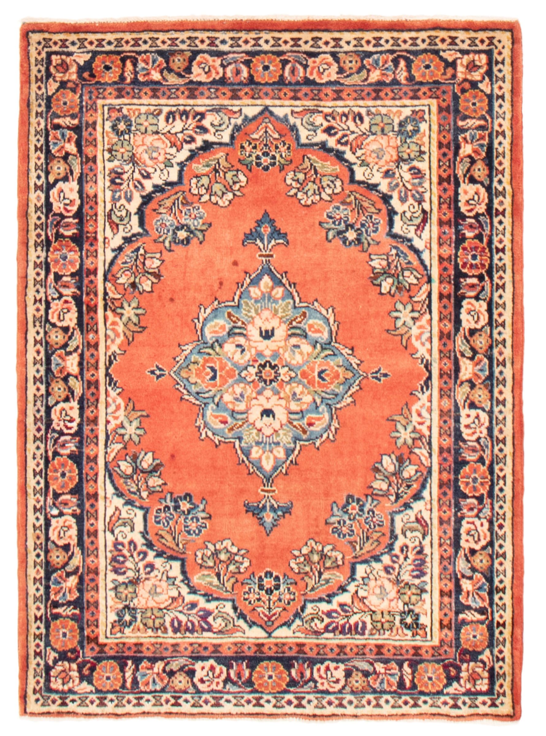 Persian Mahal 3 8 X 5 0 Hand Knotted Wool Rug Ecarpetgallery