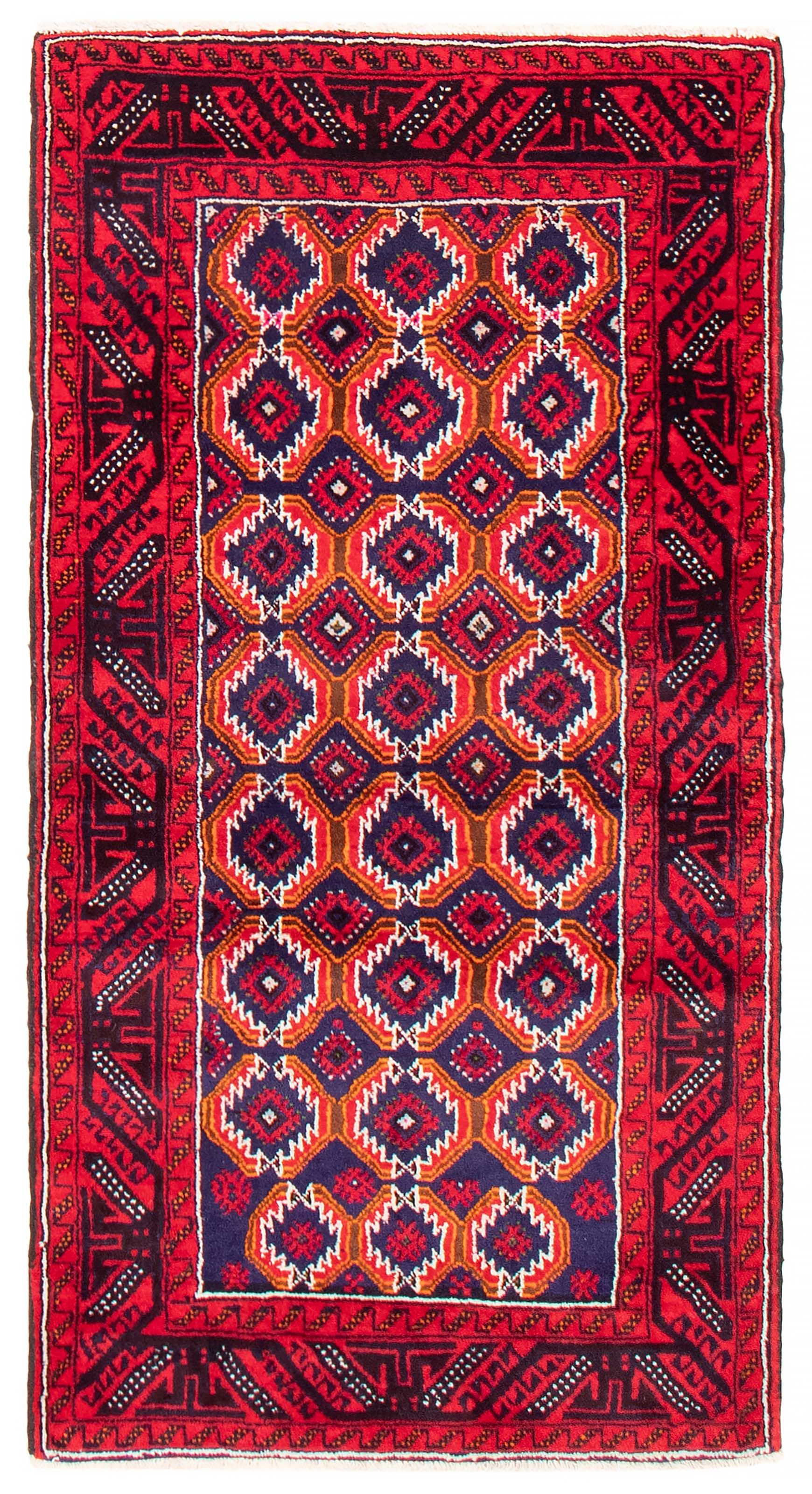 Afghan Royal Baluch 3'2" x 6'1" Hand-knotted Wool Rug | ECARPETGALLERY