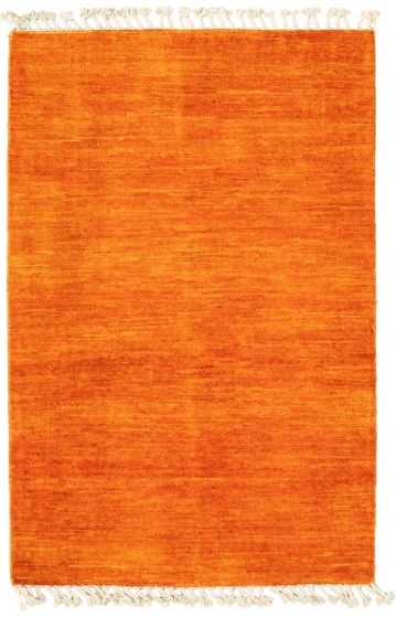 Gabbeh  Tribal Orange Area rug 3x5 Pakistani Hand-knotted 339760