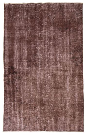 Overdyed  Transitional Brown Area rug 5x8 Turkish Hand-knotted 362190