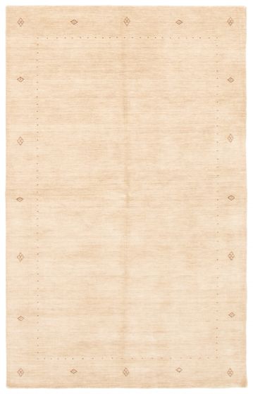 Gabbeh  Tribal Yellow Area rug 5x8 Indian Hand Loomed 362812